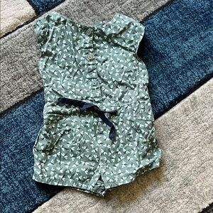 Charming Green Patterned Diaper Cover
